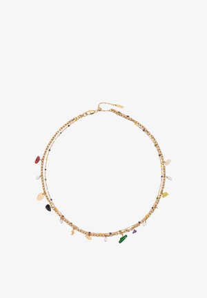 BIMBA Y LOLA, BIMBA Y LOLA COLLAR DOBLE CADENA Y PIEDRAS MULTICOLOR - Collar - gold-coloured