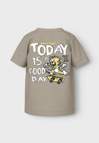 Name it 2ER SET  - Print T-shirt - weiß braun