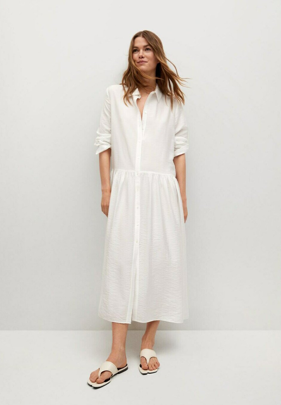 Mango Mili I Shirt Dress White Zalando De