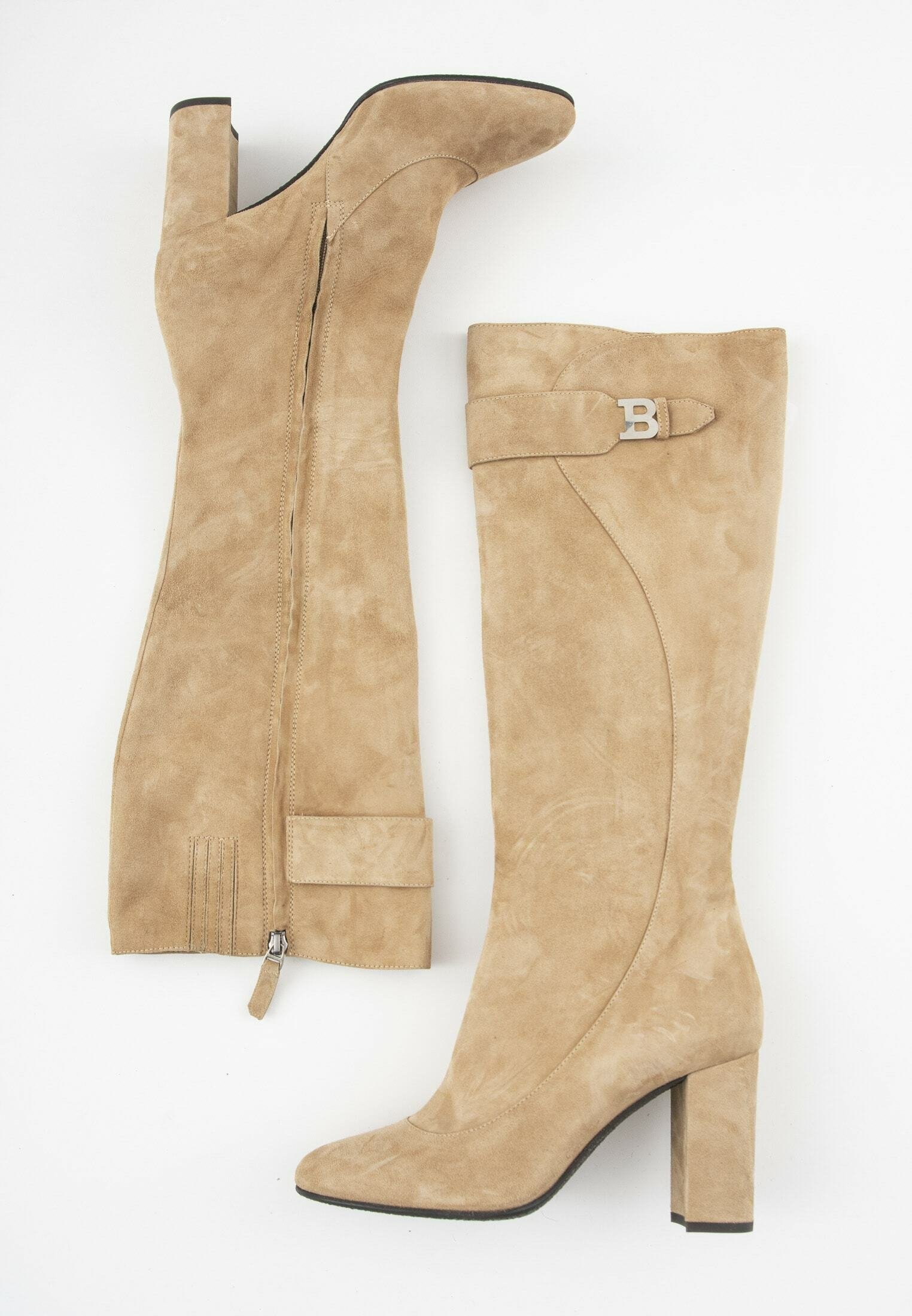 Bally Laarzen met hoge hak - beige - (Pre-owned) - Zalando.nl