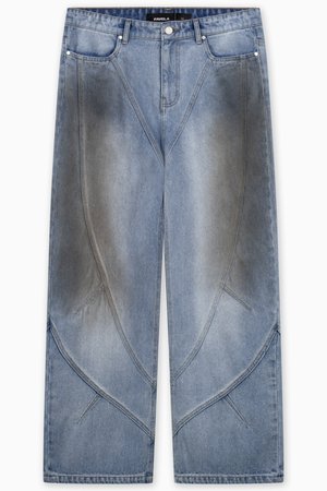 FAVELA CUTLINE UNISEX - Straight leg jeans - blue dirt wash
