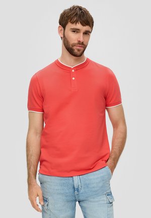 MIT HENLEYAUSSCHNITT - T-Shirt basic - koralle