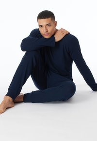 Schiesser Pyjamashirt - dunkelblau