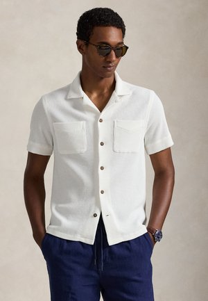 WAFFLE-KNIT COTTON-LINEN CAMP SHIRT - Shirt - nevis