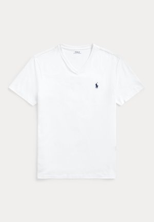 Polo Ralph Lauren CUSTOM SLIM FIT JERSEY V-NECK T-SHIRT - T-shirt basic - white