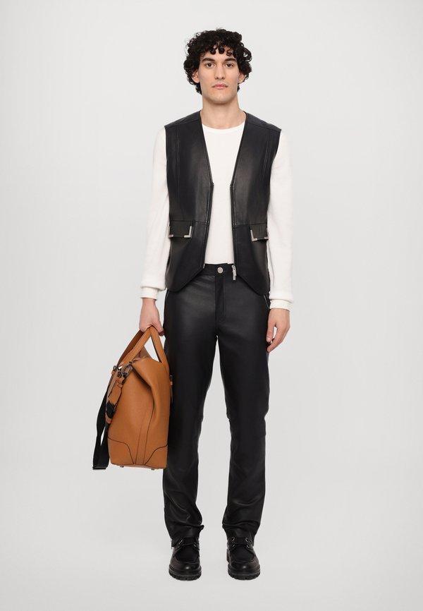 JAMES ZIPPER PANTS - Leather trousers2