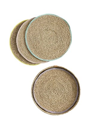 Next REGULAR FIT - SET OF 4 COLOUR EDGE PLACEMATS IN HOLDER UNISEX - Tablettisetti - natural