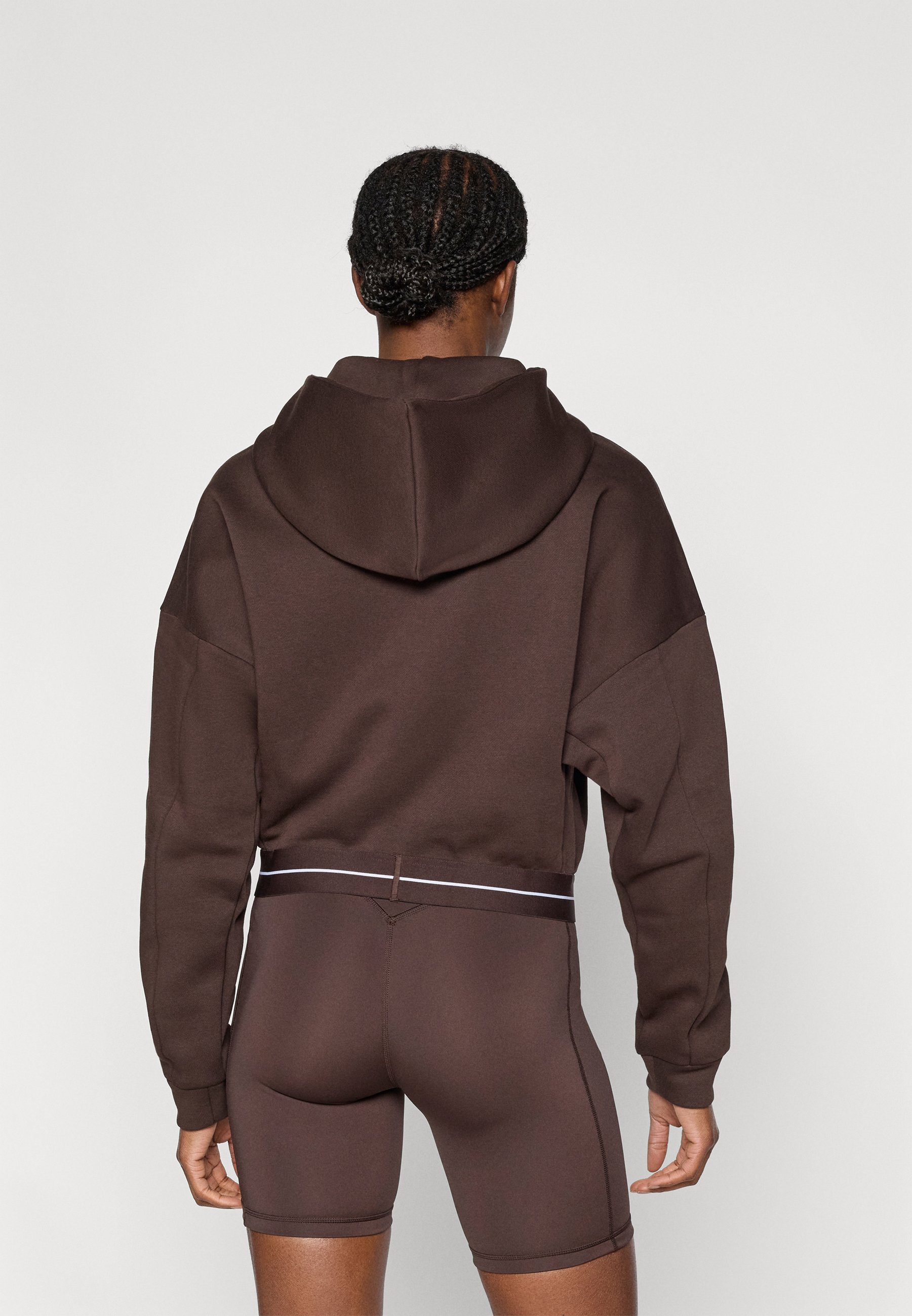 adidas Performance HYPERGLAM CROPPED - Hoodie - aurora coffee