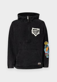 HALF ZIP JACKET WITH HOOD - Veste en jean - charcoal
