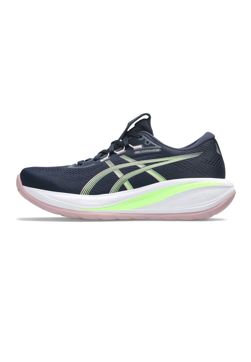 ASICS GEL-CUMULUS 28 - Silniční běžecké boty - midnight illuminate green