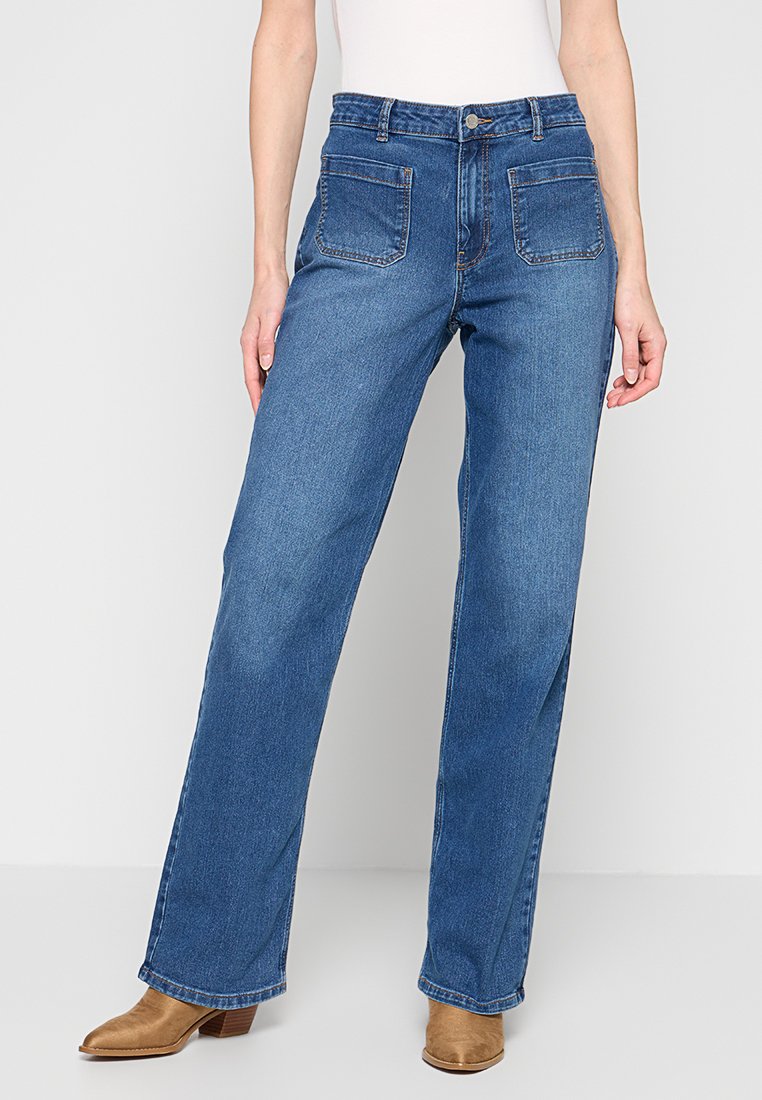Vero Moda Straight leg jeans donkerblauw Vero Moda Straight leg jeans donkerblauw