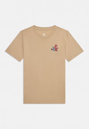 Nike Sportswear, TEE BOXY UNISEX - Тениска с щампа - beige