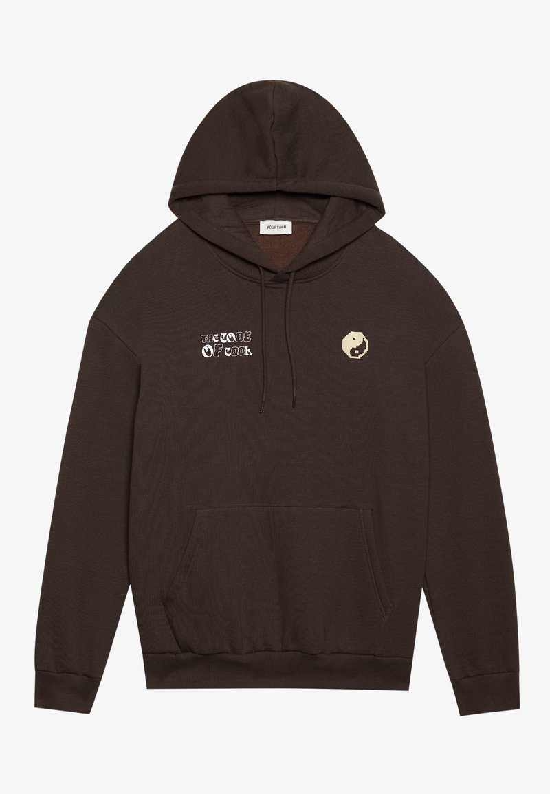 YOURTURN Hoodie donkerbruin