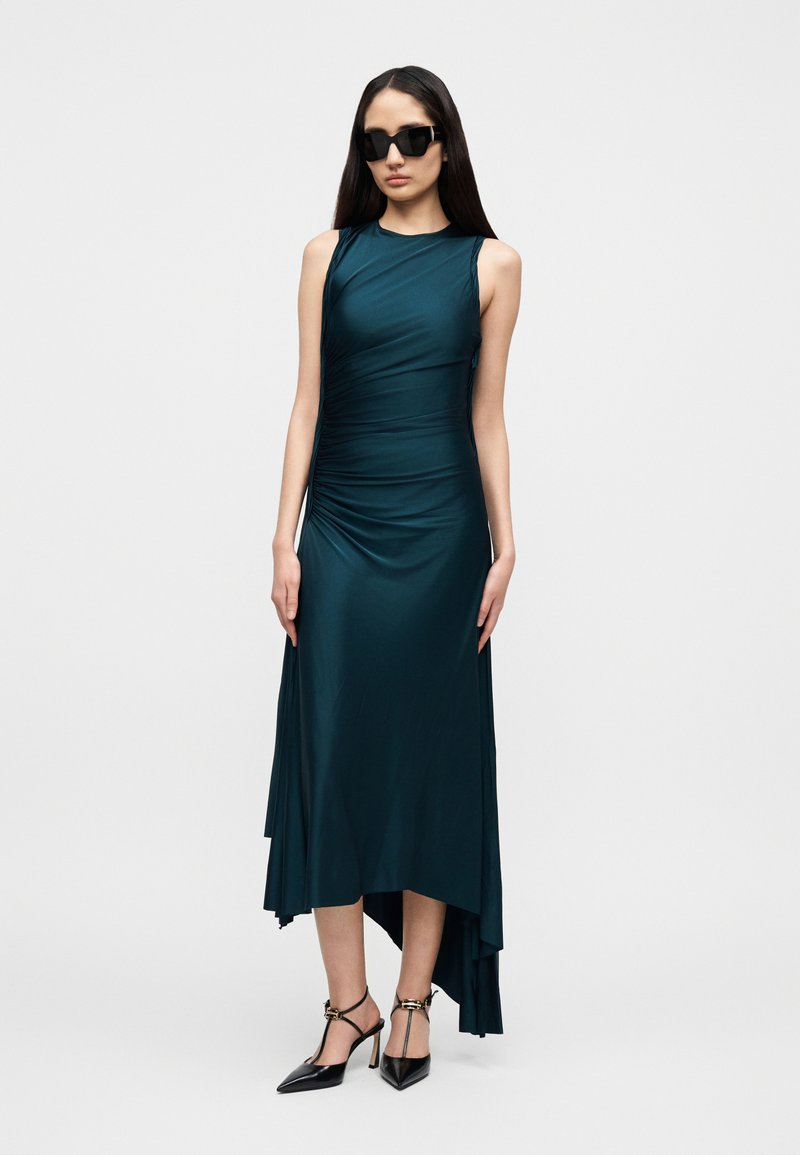 sage green sequin bridesmaid dress Sage Green Sparkly Strapless Evening Gown EN6202 Green / Size 24W main image 1