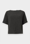 LUNA BOAT NECK - Βασικό μπλουζάκι - asphalt