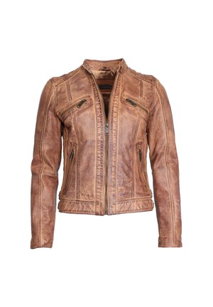 Veste en cuir - vintage whisky