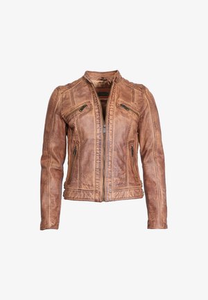 JCC Lederjacke - vintage whisky