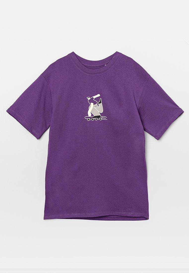 4F T-shirt print lila