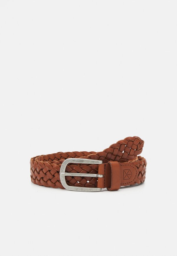 JACLAU BRAIDED BELT - Braided belt - cognac