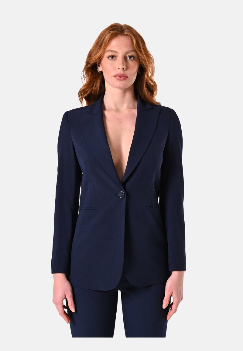 Rinascimento Blue Polyester Blazer