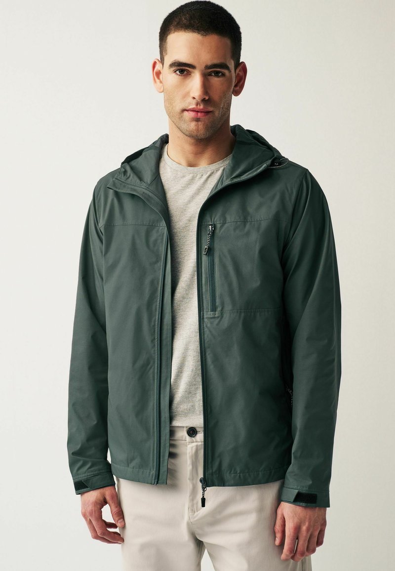 Next - SHOWER RESISTANT HOODED ANORAK - REGULAR FIT - Viegla jaka - jade green, Palielināt