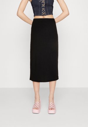 Pieces PCNALICIA MIDI SKIRT - Φούστα σε γραμμή Α - black