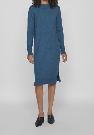 Stickad klänning - blue