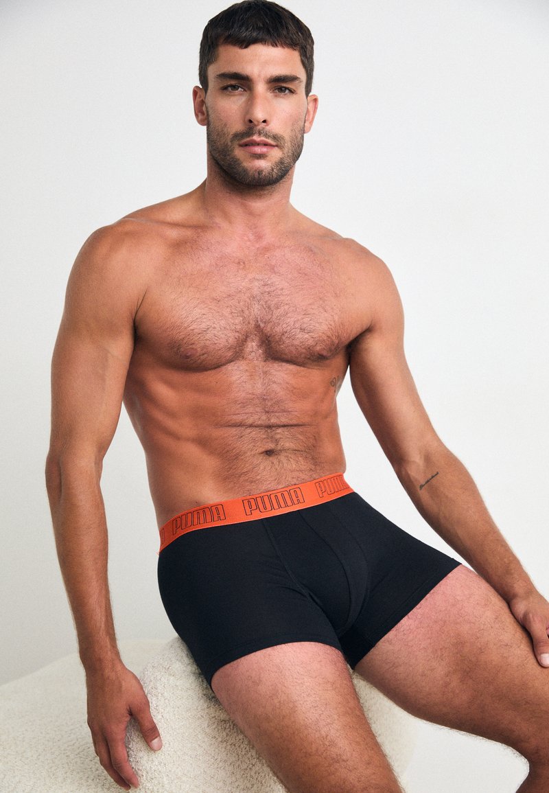 Puma MEN EVERYDAY TRUNKS 2 PACK - Cuecas boxer - orange/black