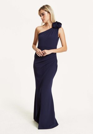 ONE SHOULDER ROSE  - Maxi dress - navy