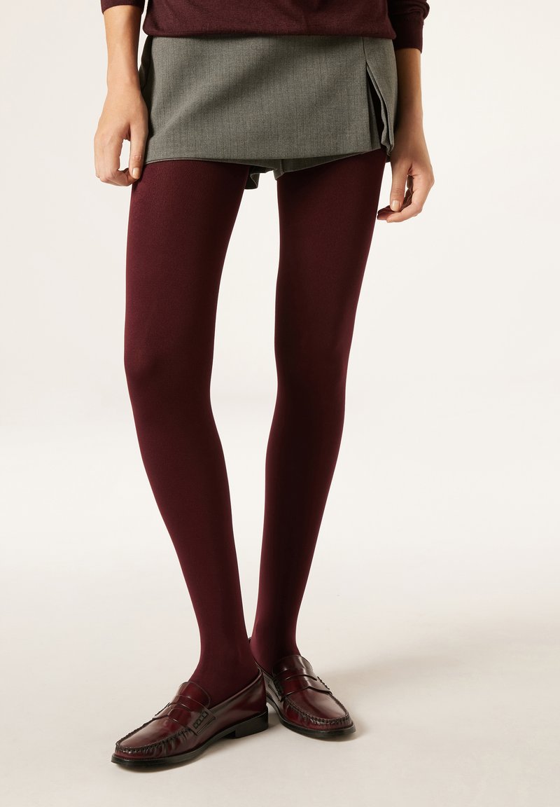 Calzedonia THERMO SUPER OPAQUE Collants vinaccia/rouge foncé