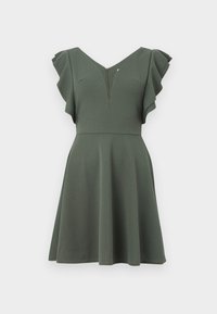 FLUTTER SLEEVES DRESS - Vardagsklänning - dark khaki