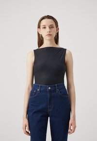 Abercrombie & Fitch BARE SOFT MATTE SHELL BODYSUIT  - Débardeur - black beauty