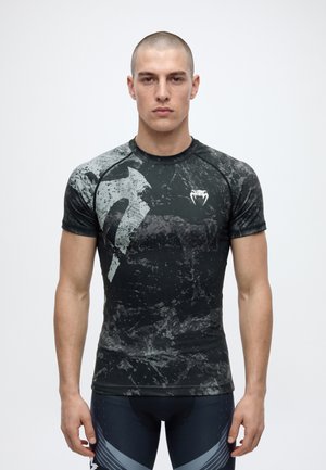 Venum, RAGE & WORKOUT SHORT SLEEVE RASHGUARD - Потник - black/grey