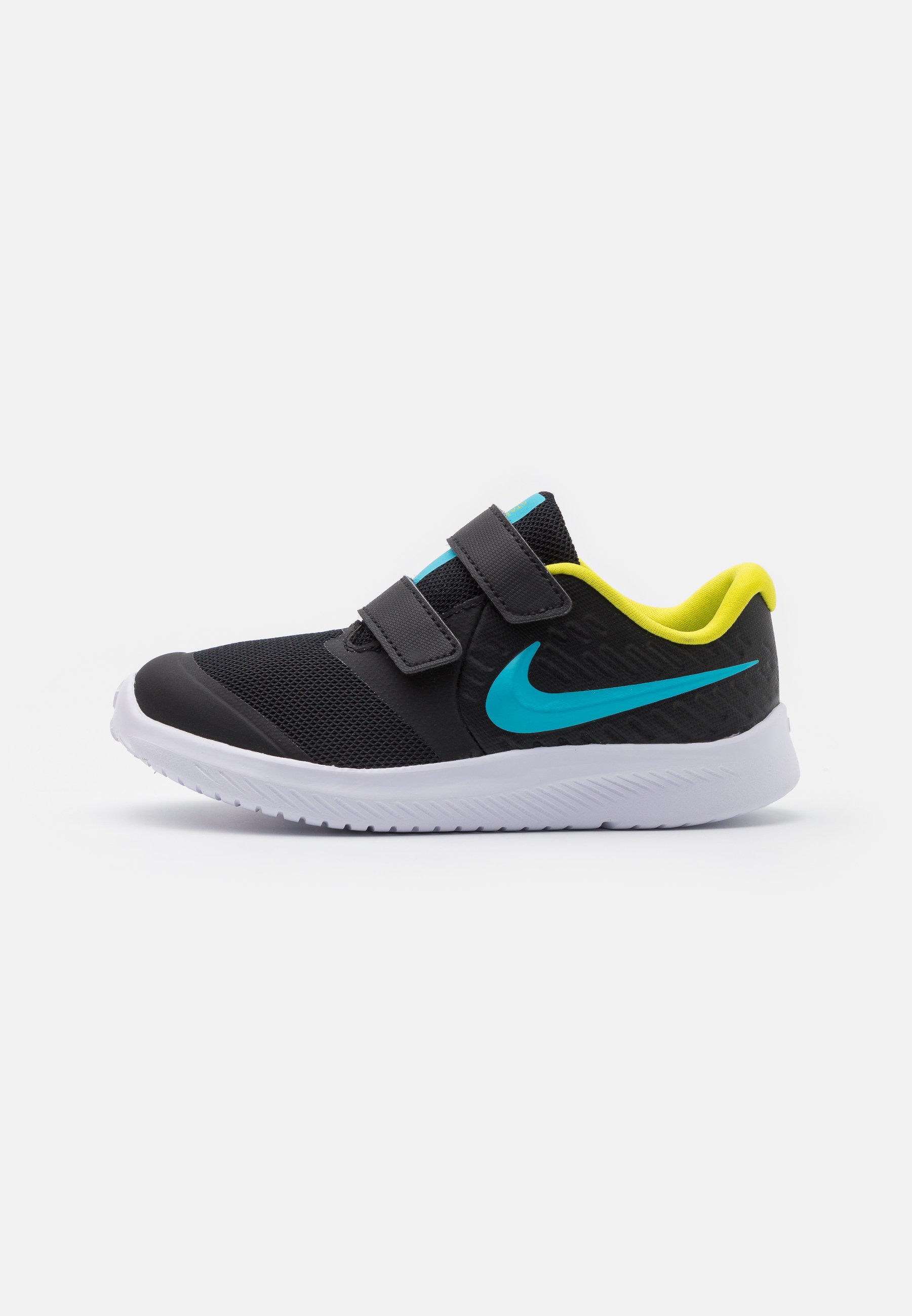 Nike Performance STAR RUNNER 2 UNISEX - Neutral running shoes -  black/chlorine blue/high voltage/white/black - Zalando.co.uk