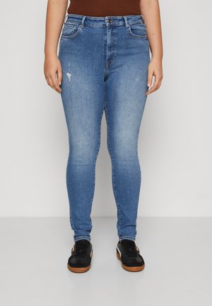 CARICONIC LONG  - Ļoti pieguloši džinsi - dark medium blue denim