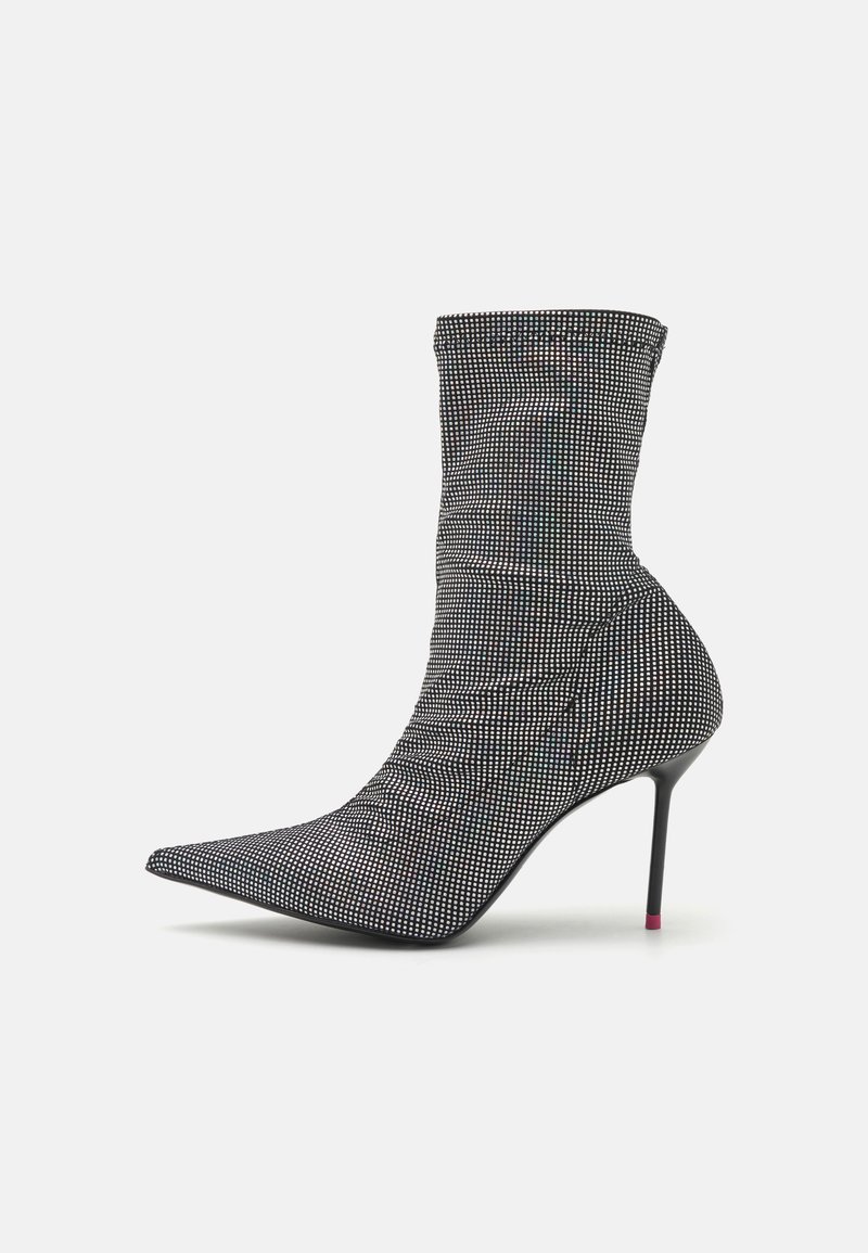 Pinko WAGNER TRONCHETTO - Enkellaarsjes met hoge hak - nero/iridescente