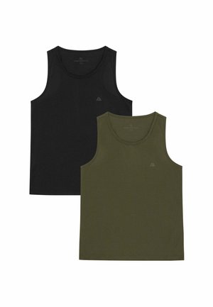 Danish Endurance, MOMENTUM RUNNING TANK 2-PACK - Top - black dark olive