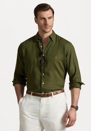 LINEN SHIRT - Button down-skjorte - new olive