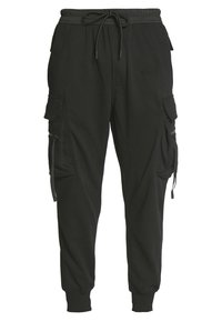 Urban Classics TACTICAL PANTS - Reisitaskuhousut - black