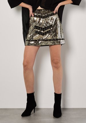 SEQUIN - A-lijn rok - yellow
