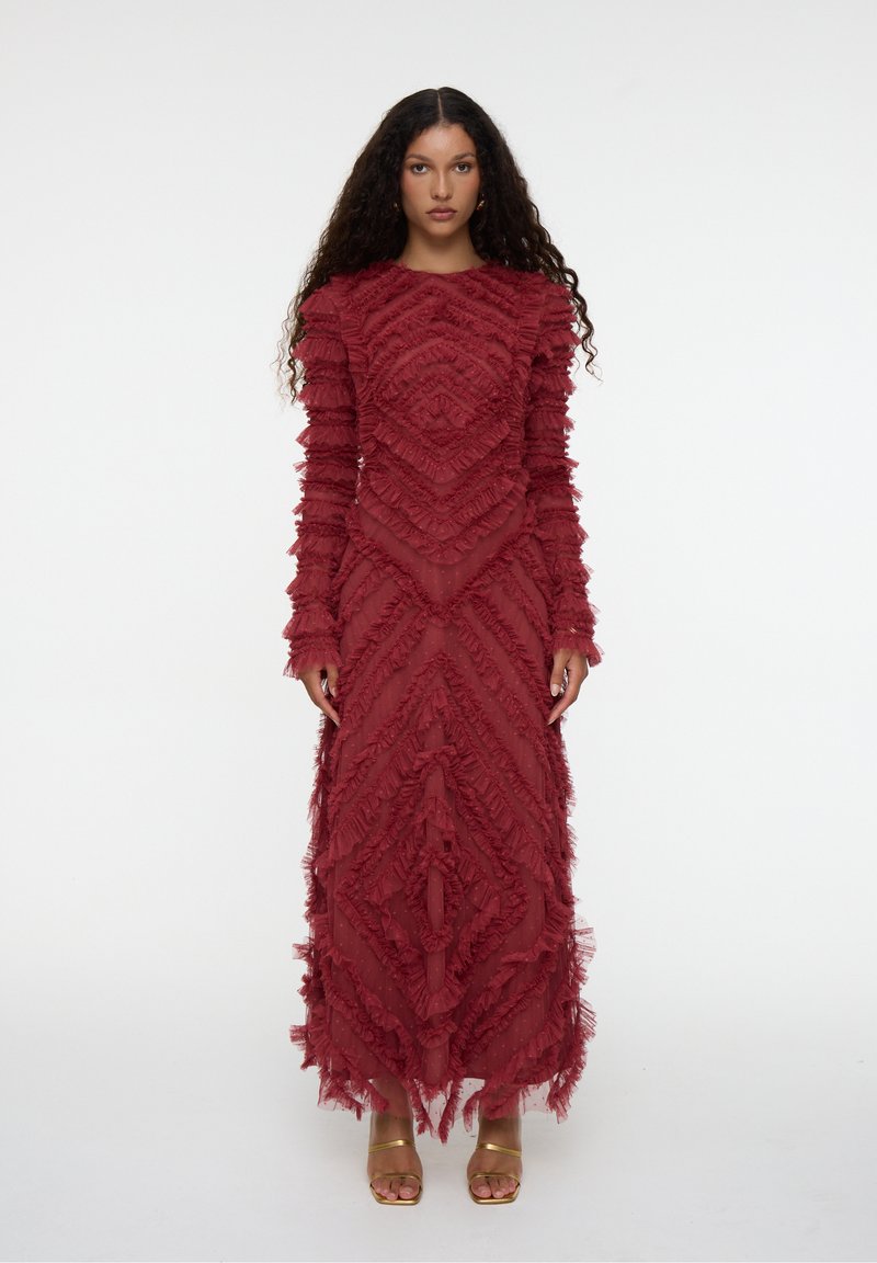 Rust Marron Maryisa RUFFLE - Robe de cocktail - rust/marron - ZALANDO.FR