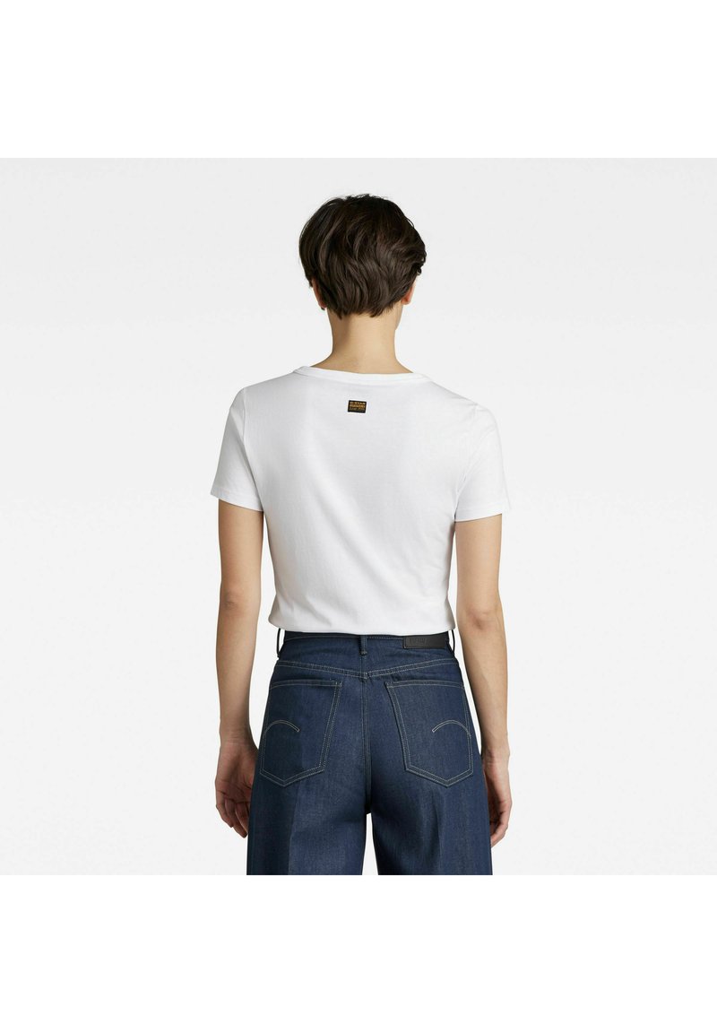 Damen T-Shirts | G-Star RAW. COVERED LONG SLIM T-Shirt print white/weiß - DJ07785 Damen T-Shirts | G-Star RAW. COVERED LONG SLIM T-Shirt print white/weiß - DJ07785