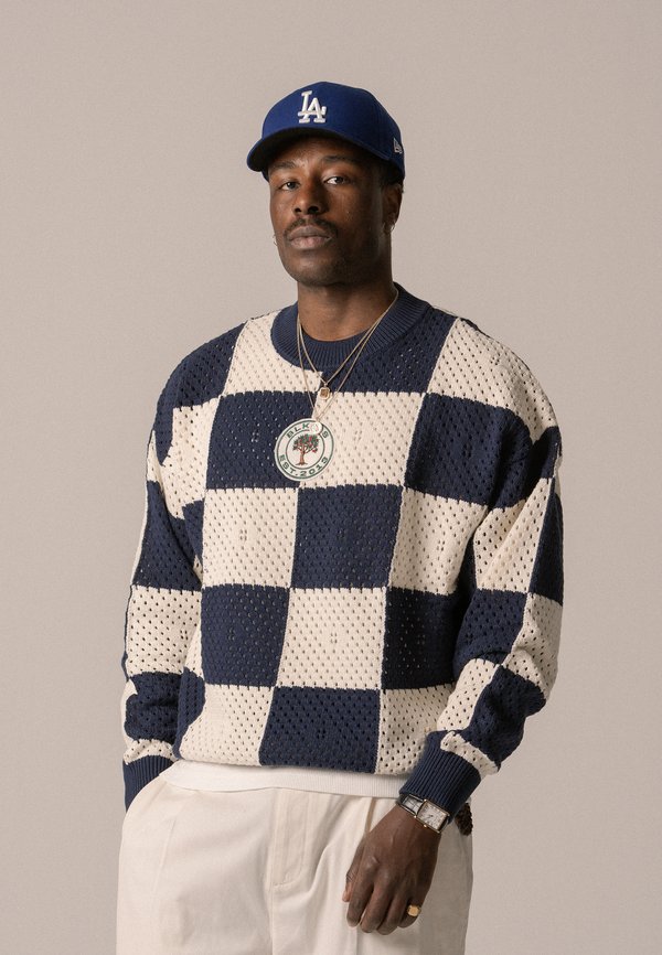 SOURCE CROCHET CREWNECK UNISEX - Strickpullover - peacoat