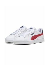 Puma SMASH 3 0 L JR UNISEX - Sportcipő - white club redclub navy