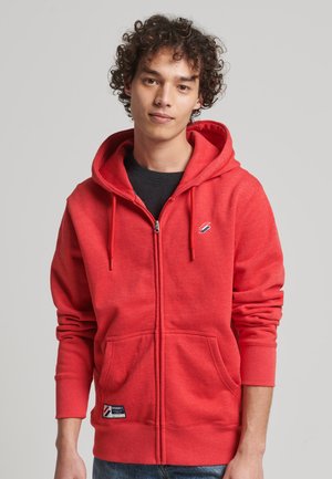 Felpa con zip - risk red marl