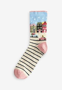 Next CHRISTMAS PATTERN 4 PACK.  REGULAR FIT - Strømper - scenic houses in snow
