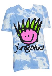 Paradiso Clothing YUNGBLUD FACE DIP DYE - Print T-shirt - blue