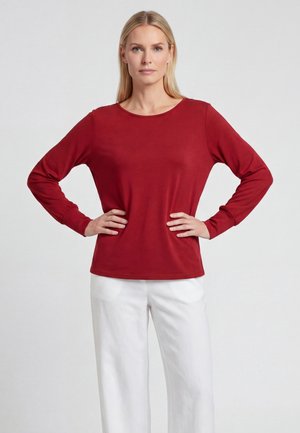 usha, T-shirt à manches longues - red dahlia