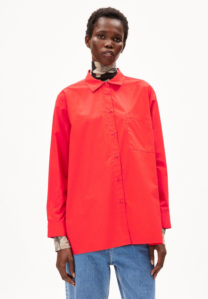 ARMEDANGELS EALGAA - Button-down blouse - red alert