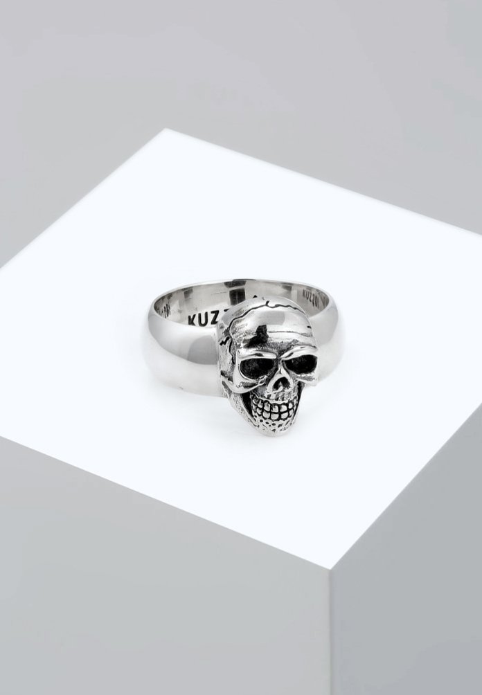 KUZZOI - CHUNKY SKULL - Bague - silber, Agrandir